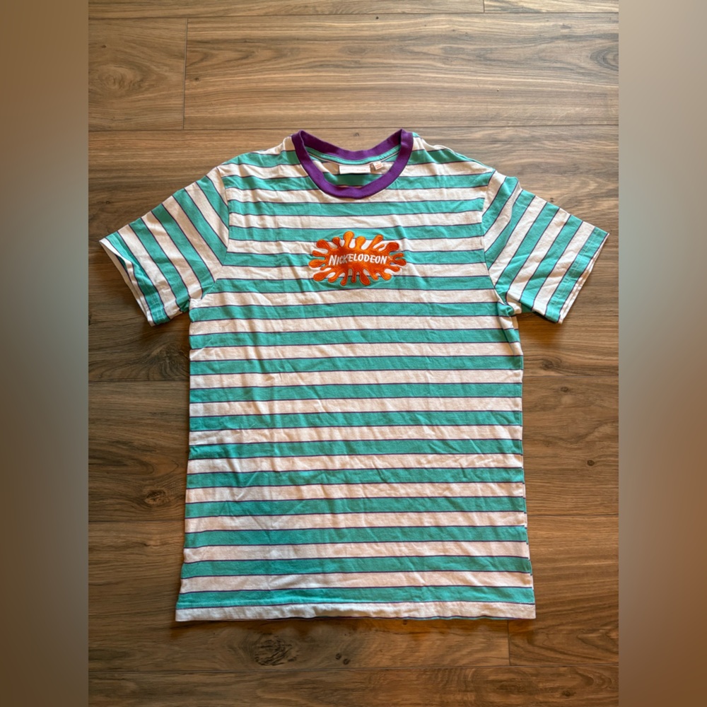 Nickelodeon Striped Tee, Adult Size S